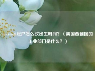 microsoft账户怎么改出生时间？（美国西雅图的工业部门是什么？）