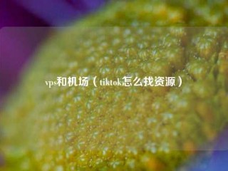 vps和机场（tiktok怎么找资源）